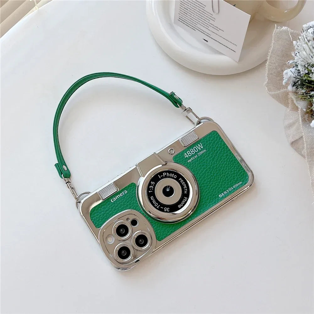 Retro Telefoonhoesje voor iPhone Vintage Camera Design