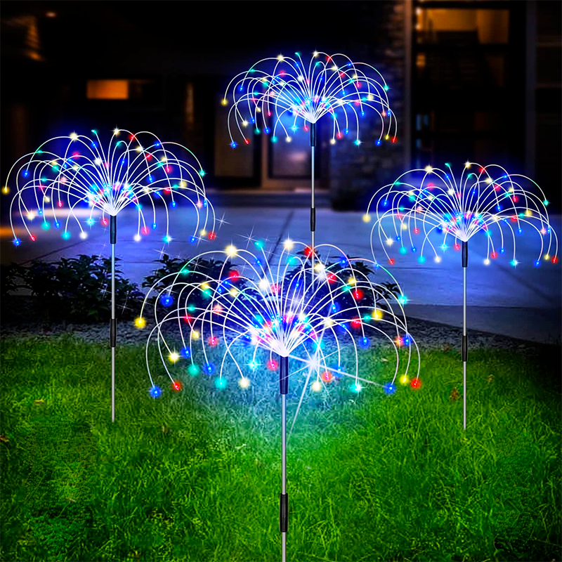 Zonne Lamp Waterdichte Tuinlamp Met Vuurwerk Effect