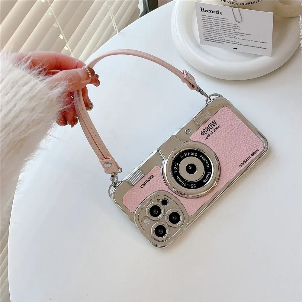 Retro Telefoonhoesje voor iPhone Vintage Camera Design
