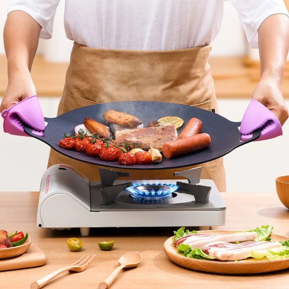 Koreaanse BBQ Grillpan met Antiaanbaklaag en Handvat