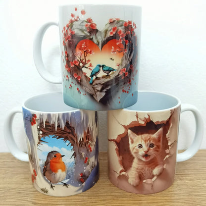 Zwarte Kat Koffiemok 3D Ontwerp Keramisch