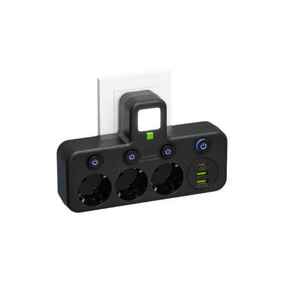 Stekkerdoos met USB-C en Overspanningsbescherming