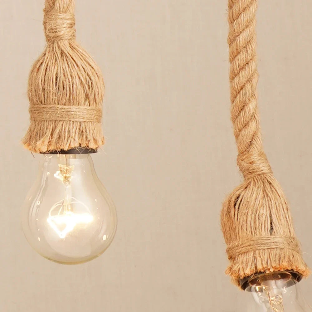 Hanglamp Handgemaakt van Henneptouw Boheemse Stijl