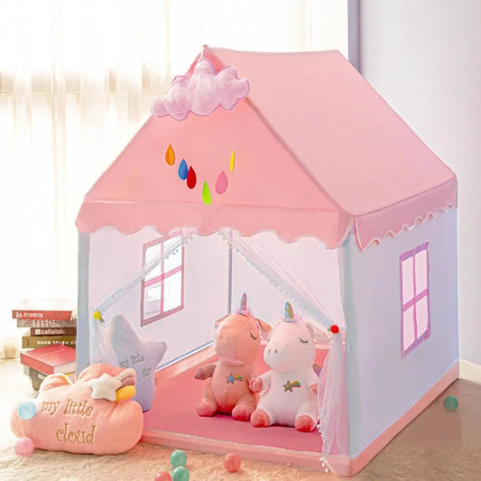 Roze Kindertent Prinsessentent voor Binnen en Buiten Speelruimte - Velinix
