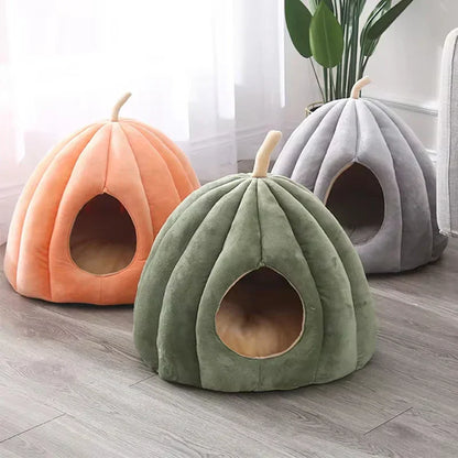 Kattenbed Pompoen Soft Pluche Warm voor Winter