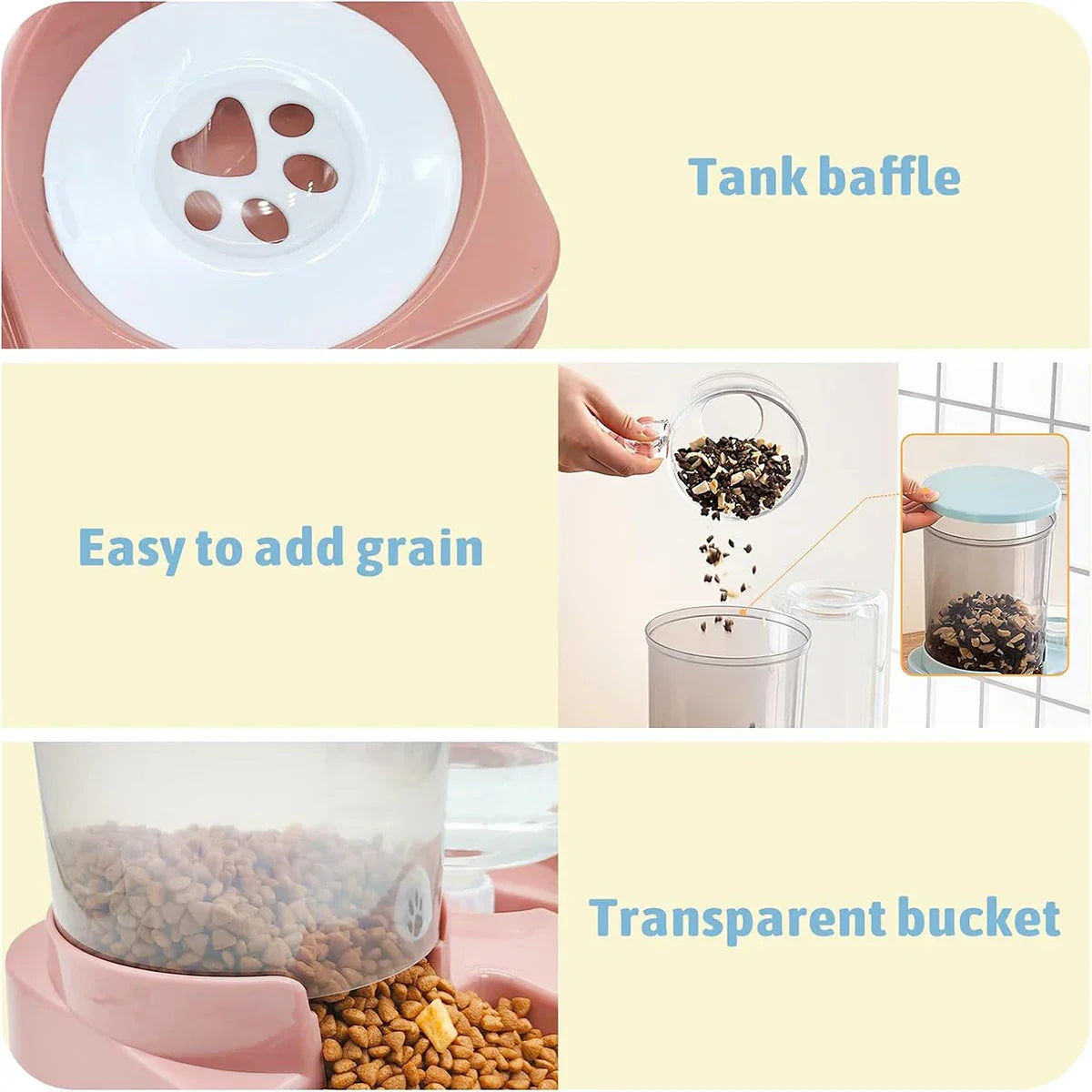 Automatische Kattenvoer- en Waterdispenser voor 2 Katten