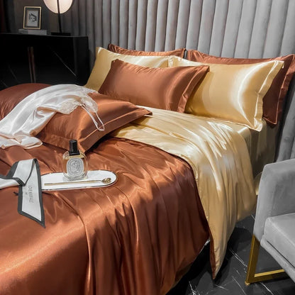 Zijde Bedlinnen Set 100% Luxe Slaapcomfort - Velinix