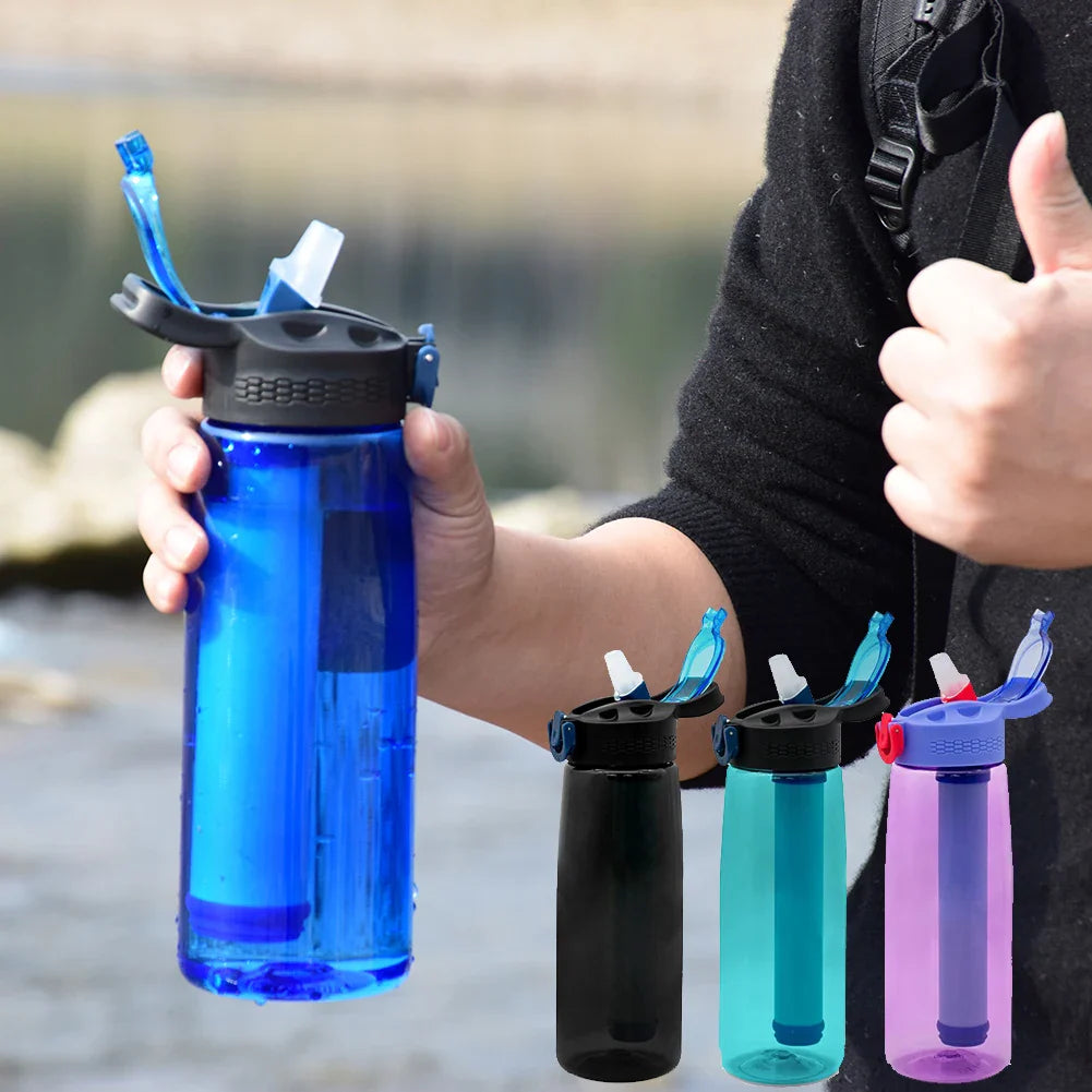 Waterfles met Geïntegreerd Filter voor Snel Schoon Water - Velinix