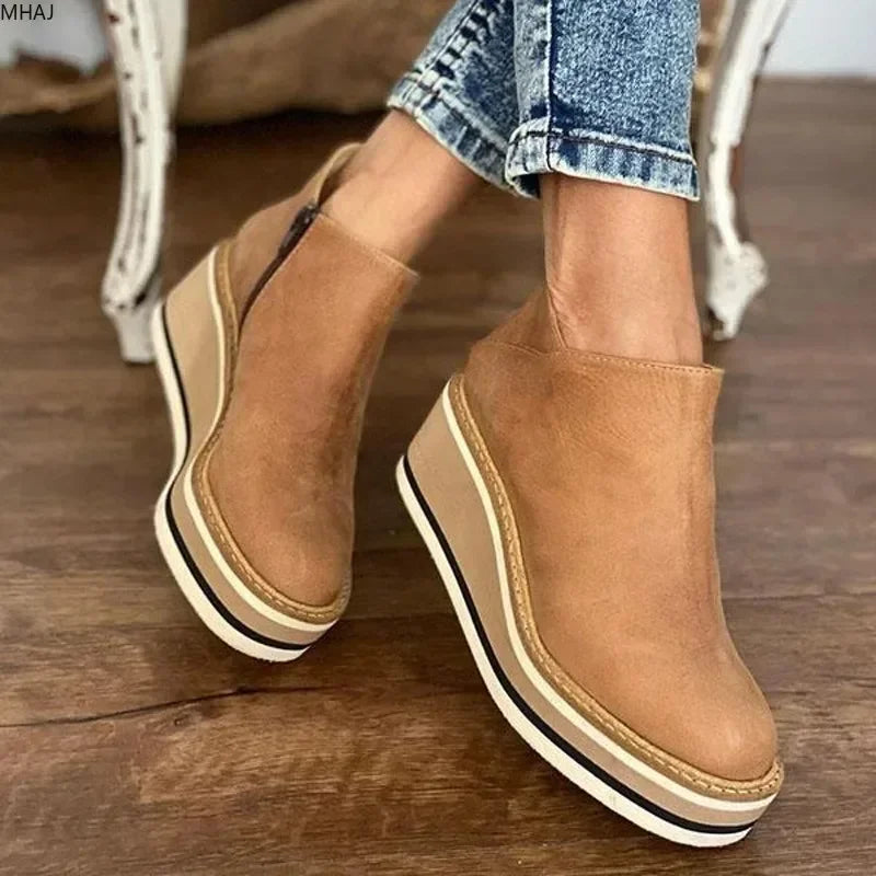 Dameslaarzen Hoge Hakken Cowboy Stijl Winter