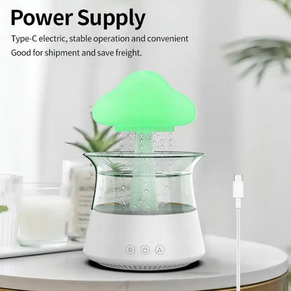 Aromadiffuser met Kleurrijk Licht en Regen Effect