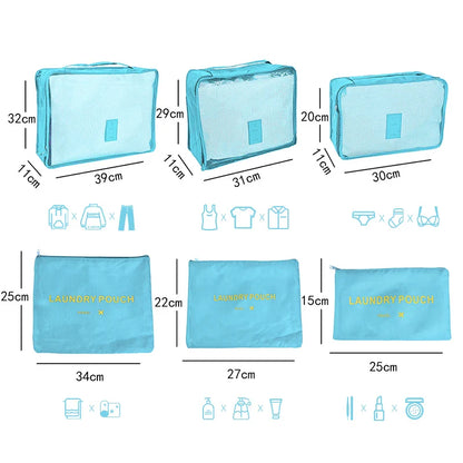 Reisorganizer Set met Opbergzakken en Reistas Accessoires