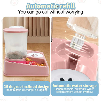 Automatische Kattenvoer- en Waterdispenser voor 2 Katten