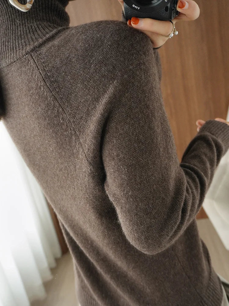 Merinowollen Sweater Warm voor Herfst en Winter