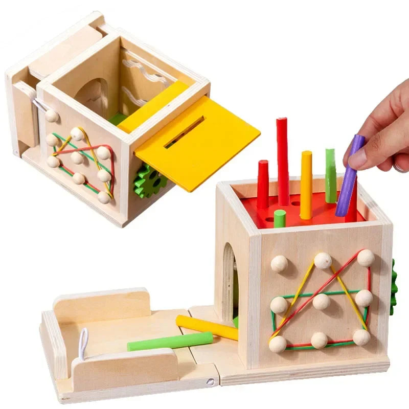 Houten Vorm Sorteer spel 8-in-1 voor Kinderen