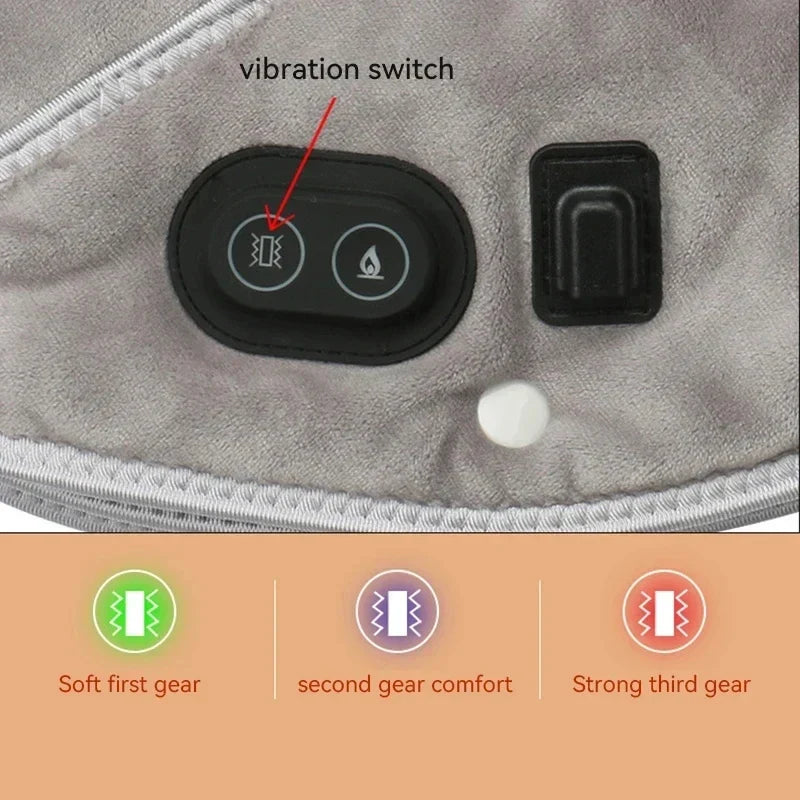 Elektrische Nekmassager Verwarmd Kussen met Vibratie
