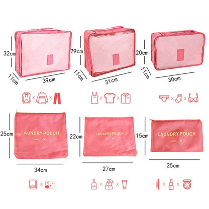 Reisorganizer Set met Opbergzakken en Reistas Accessoires