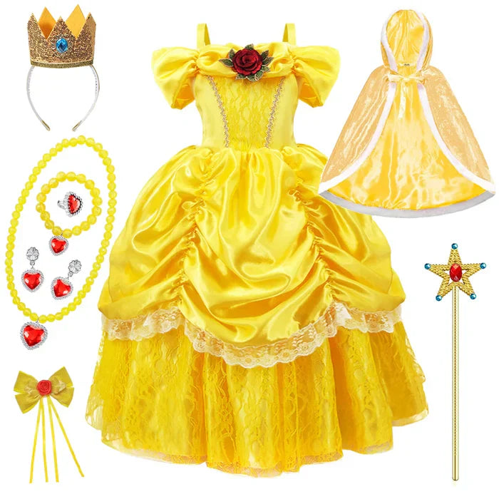 Prinsessenjurk voor Kinderen - Sprookjesjurk met Rijke Details