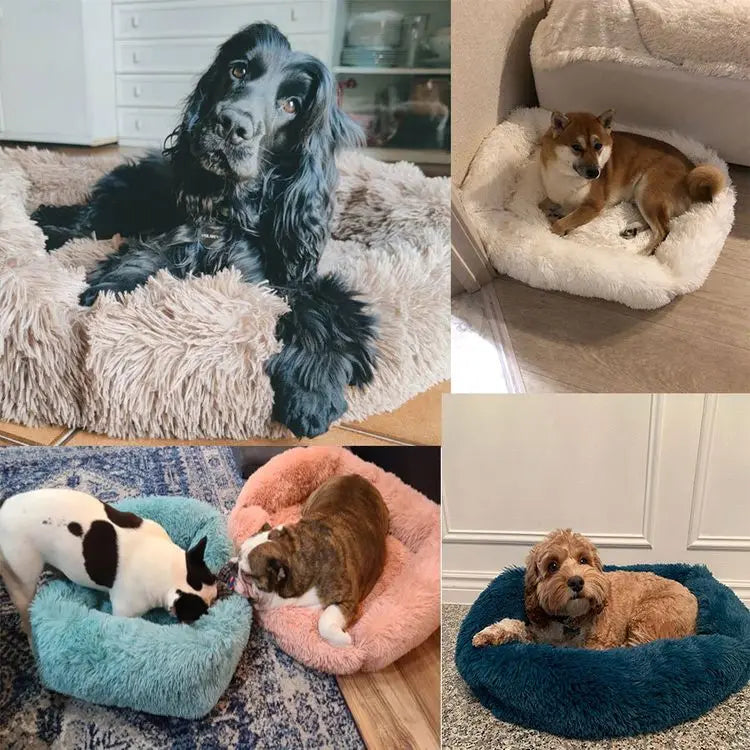 Pluche Hondenbed Luxe Wasbaar voor Honden en Katten