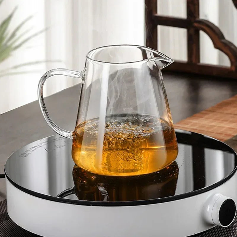 Glazen Theepot met Theefilter, 450-950ml, Hittebestendig