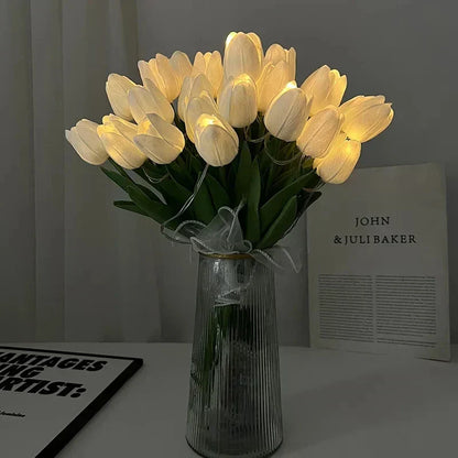 Tulpen Nachtlamp LED Draagbaar Warm Wit Licht Decoratie