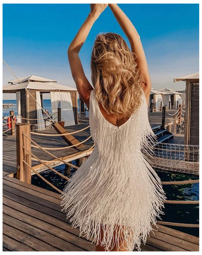 Lunara™ – Dames Korte Jurk Met Elegante Pasvorm Voor Zomeravonden-5