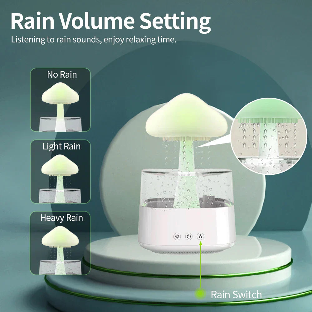 Aromadiffuser met Kleurrijk Licht en Regen Effect