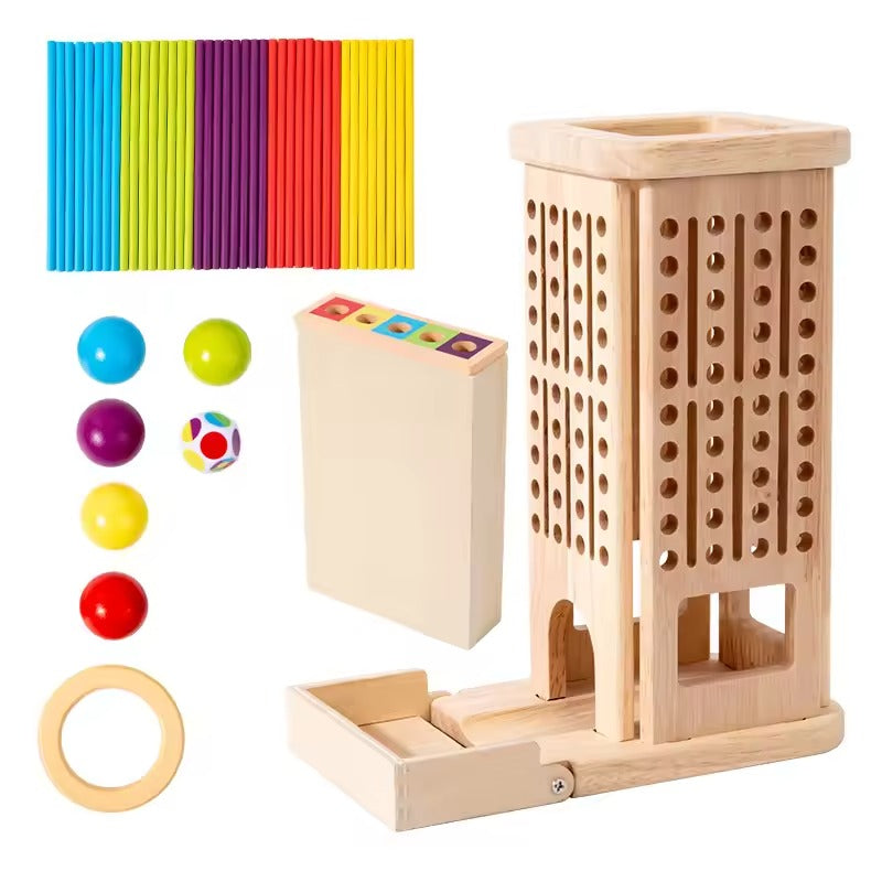 Houten Stokkentoren Montessori Speelgoed Leerrecht voor Kinderen - Velinix