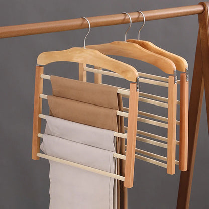 Houten Kledinghanger Multifunctioneel voor Broeken en Jas