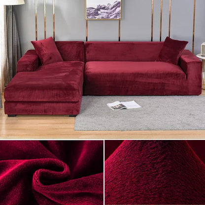 Bankhoes Fluwelen Stretch Antislip voor Thuis