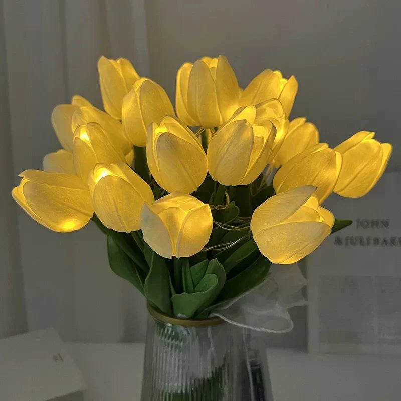 Tulpen Nachtlamp LED Draagbaar Warm Wit Licht Decoratie