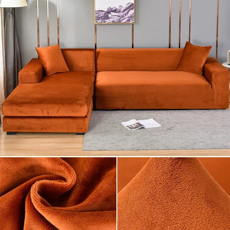 Bankhoes Fluwelen Stretch Antislip voor Thuis