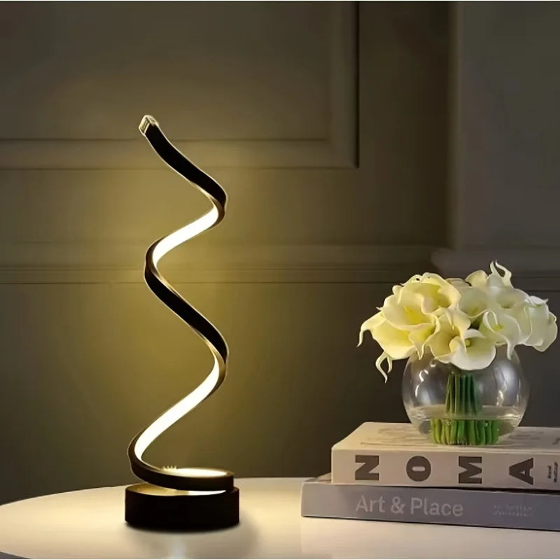 Tafellamp LED Verstelbaar met 3 Kleuren Spiraal Armatuur