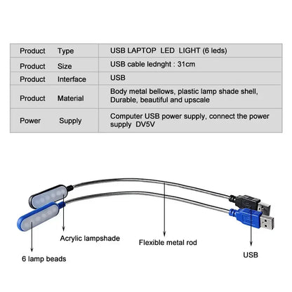 USB LED Leeslamp Noodlicht Compact en Draagbaar