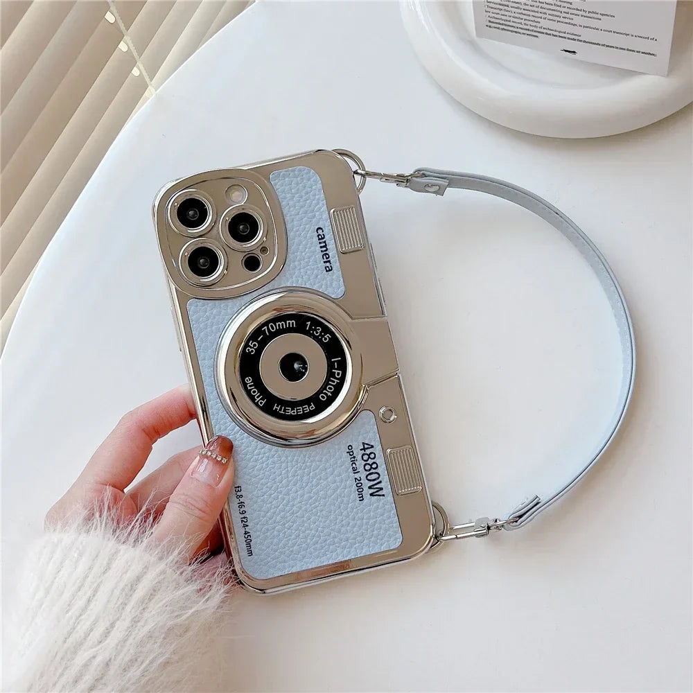 Retro Telefoonhoesje voor iPhone Vintage Camera Design