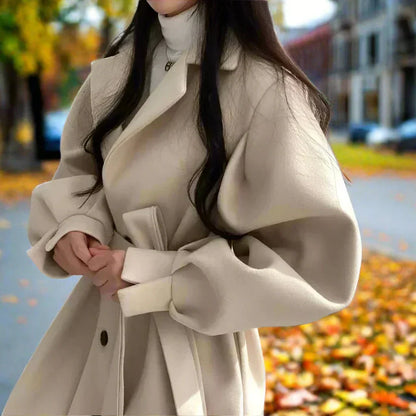 Dames Trenchcoat Lang met Riem - Elegant en Tijdloos