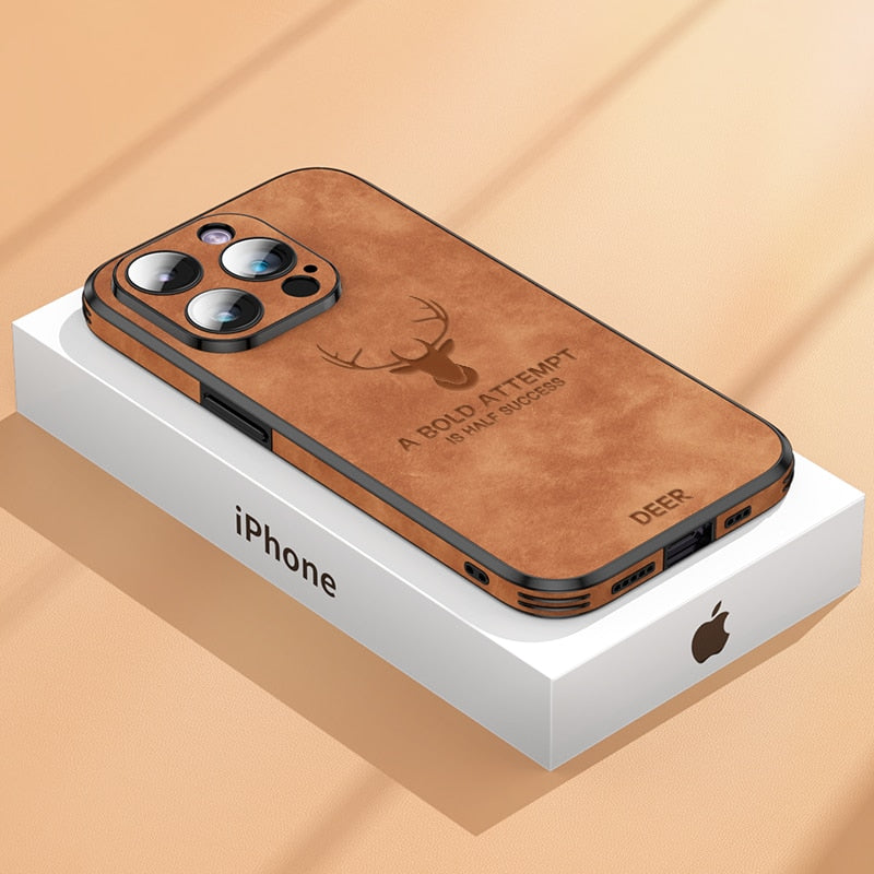 iPhone Hoesje Echt Leer Schokbestendig Stijlvol Design