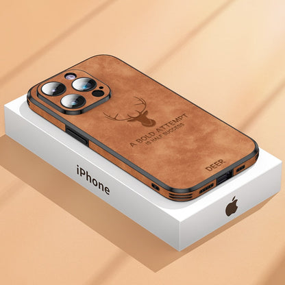 Leren iPhone Hoesje met Stijlvol Design en Schokbestendige Bescherming