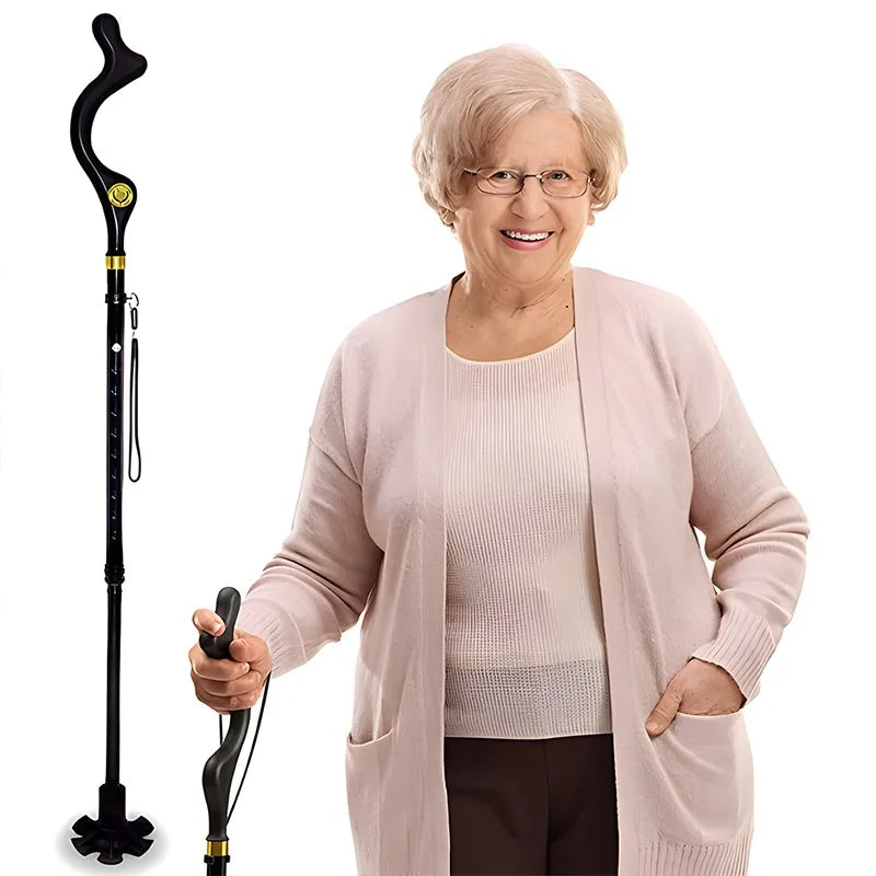 Wandelstok Lichtgewicht Opvouwbaar voor Extra Stabiliteit - Velinix