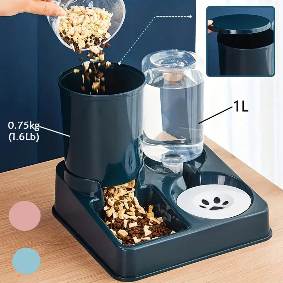 Automatische Kattenvoer- en Waterdispenser voor 2 Katten