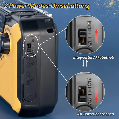 Noodradio met Oplaadfunctie en Zonnepaneel
