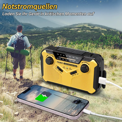 Noodradio met Oplaadfunctie en Zonnepaneel