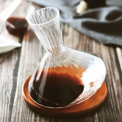 Draaibare Wijnkaraf van 1,5 Liter met Kristallen Glazen