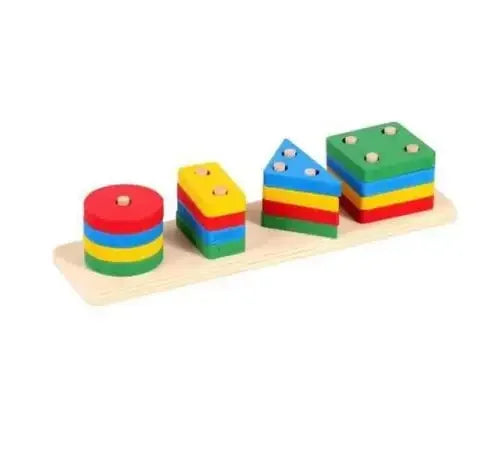 Houten Vorm Sorteer spel 8-in-1 voor Kinderen