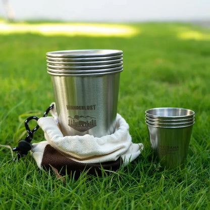 Camping Bekerset RVS Herbruikbaar voor Kamperen