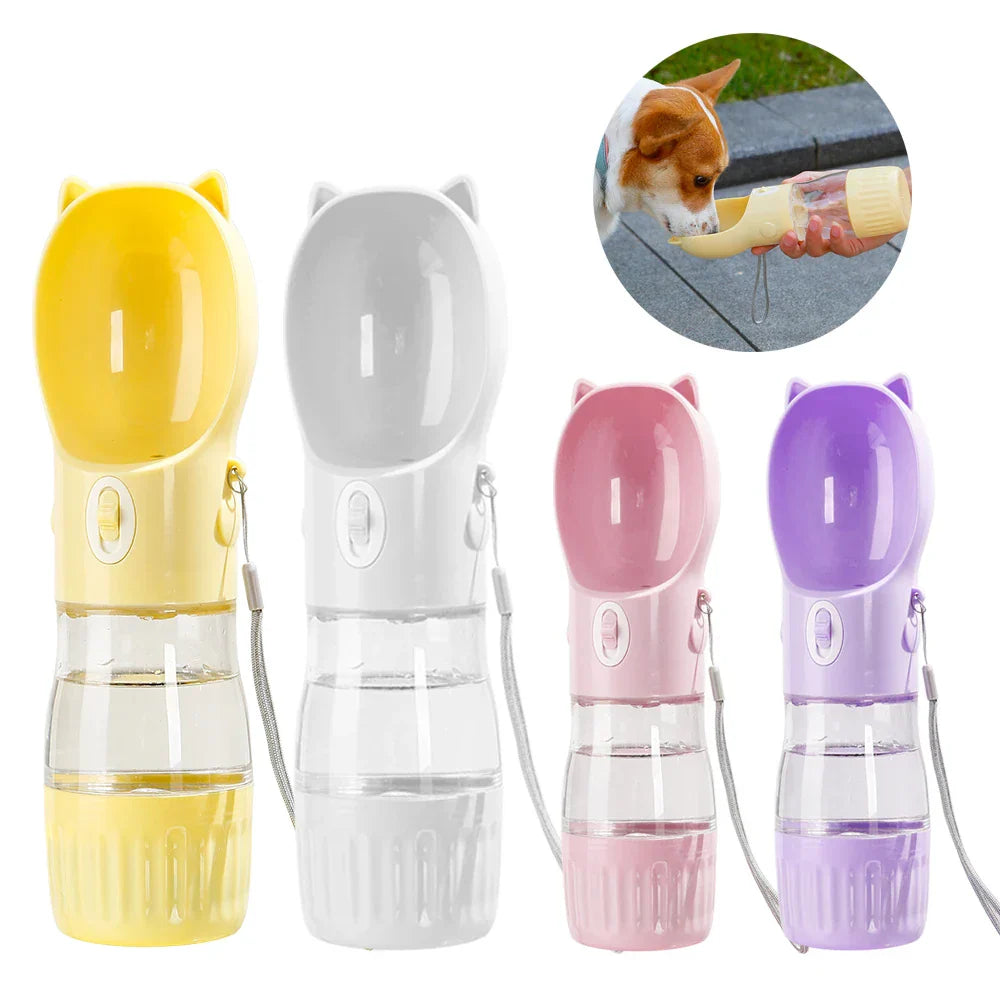 Honden Drinkfles met Voederbak 2-in-1 voor Katten en Honden - Velinix