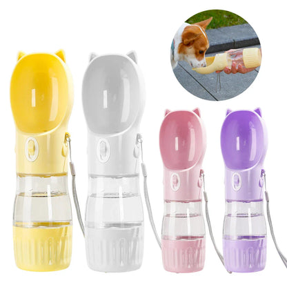 Honden Drinkfles met Voederbak 2-in-1 voor Katten en Honden - Velinix