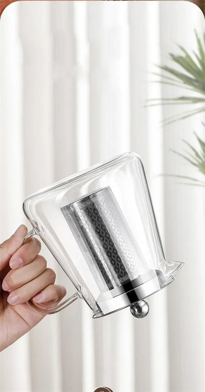 Glazen Theepot met Theefilter, 450-950ml, Hittebestendig