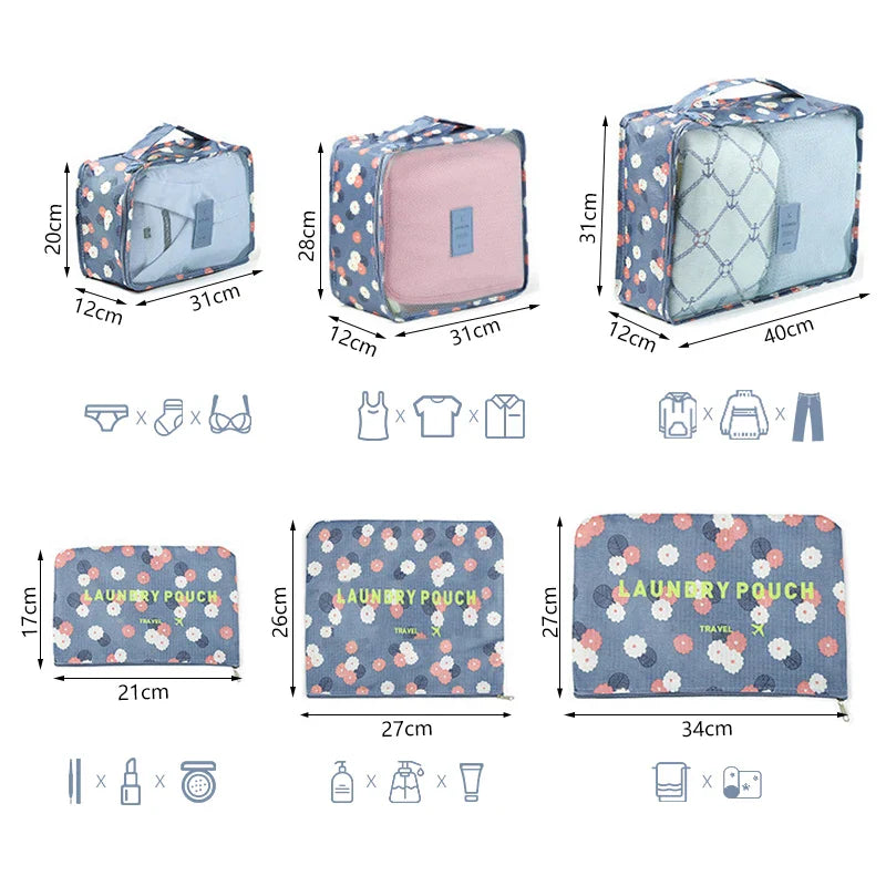 Reisorganizer Set met Opbergzakken en Reistas Accessoires