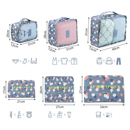 Reisorganizer Set met Opbergzakken en Reistas Accessoires