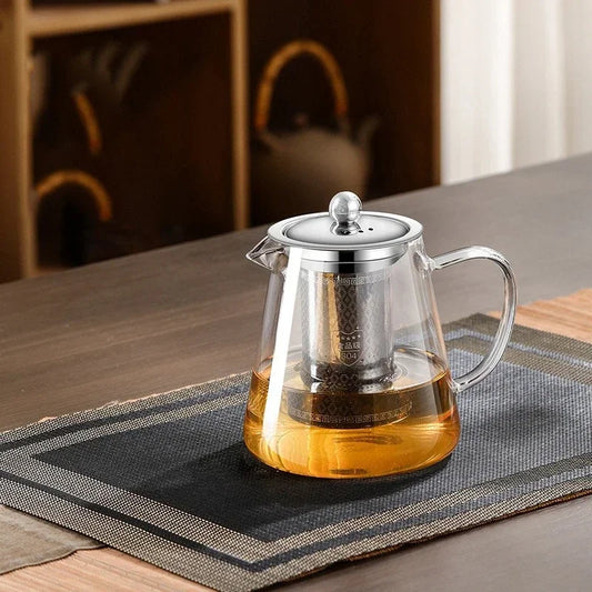Glazen Theepot met Theefilter, 450-950ml, Hittebestendig - Velinix